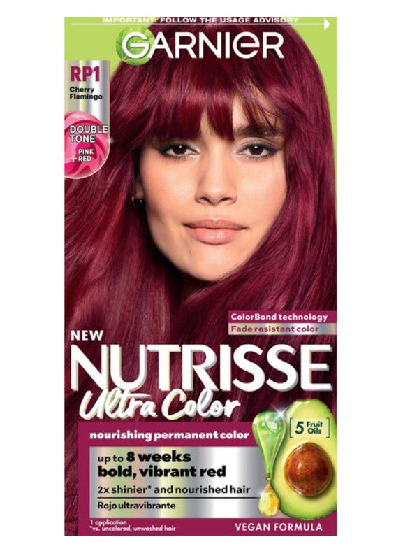 Garnier Nutrisse Ultra Color, Permanent Hair Dye, Long-Lasting Vibrant Colour 1 Piece RED - Bellso